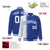 Custom Royal Blue White Pinstripe Royal Blue-White Gradient Fashion Varsity Full-Snap Jacket