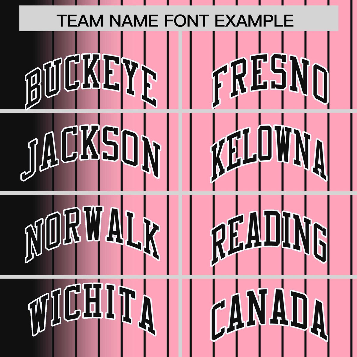 Custom Light Pink Black Pinstripe White-Black Gradient Fashion Varsity Full-Snap Jacket