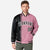 Custom Light Pink Black Pinstripe White-Black Gradient Fashion Varsity Full-Snap Jacket