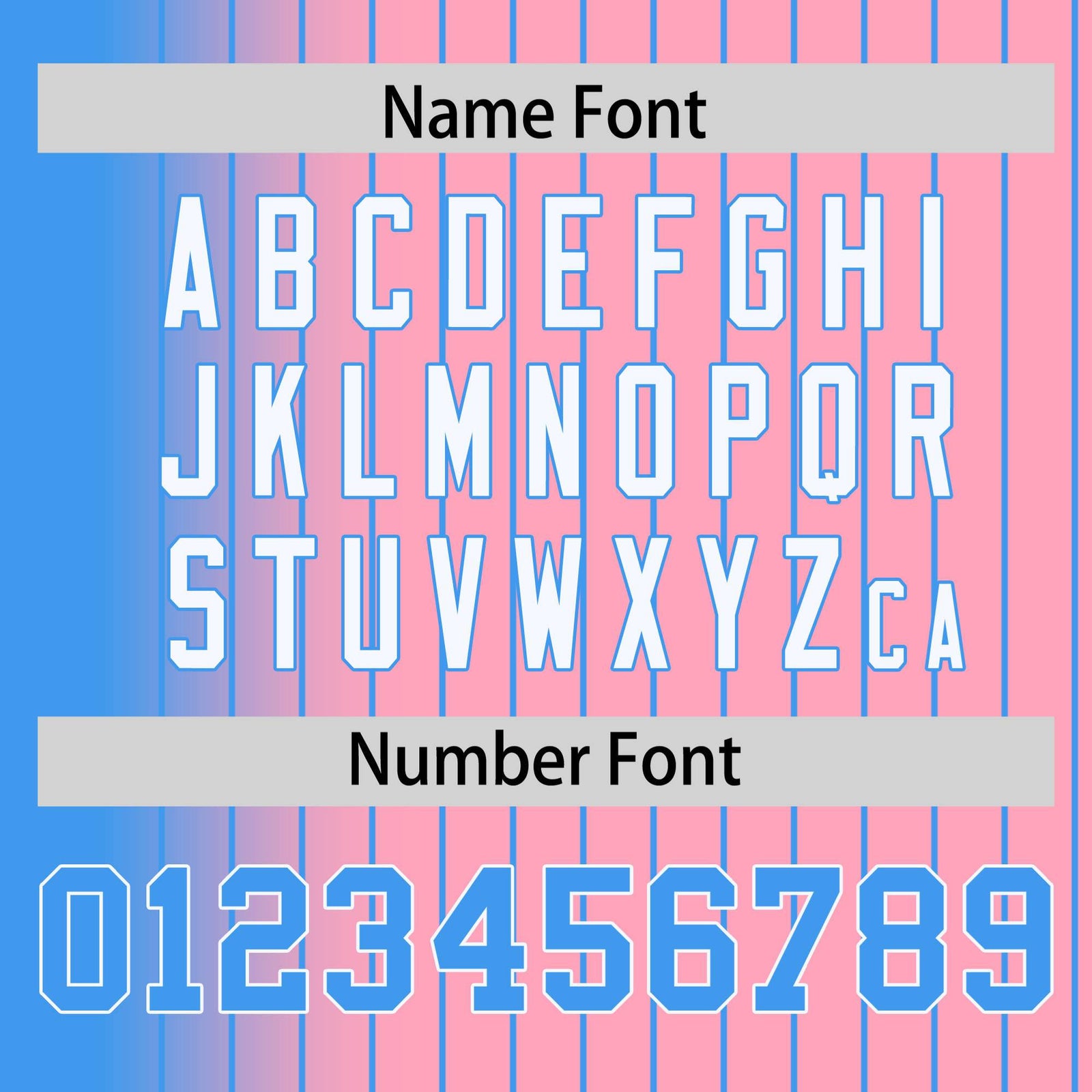 Custom Light Pink Powder-Blue Pinstripe White-Powder Blue Gradient Fashion Varsity Full-Snap Jacket