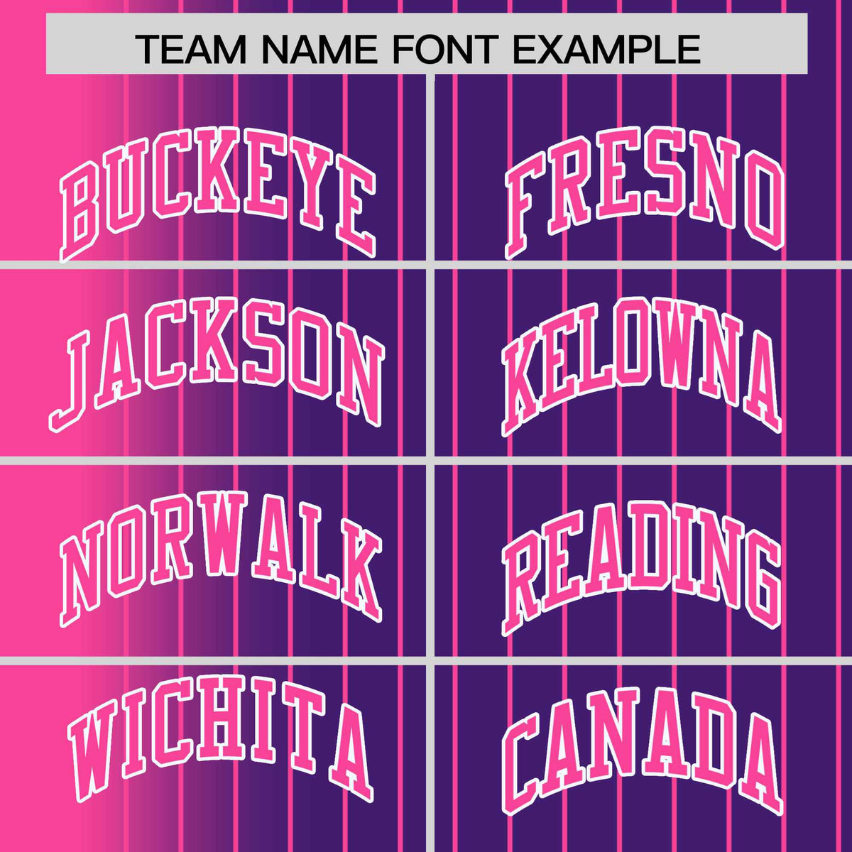 Custom Purple Pink Pinstripe White-Pink Gradient Fashion Varsity Full-Snap Jacket