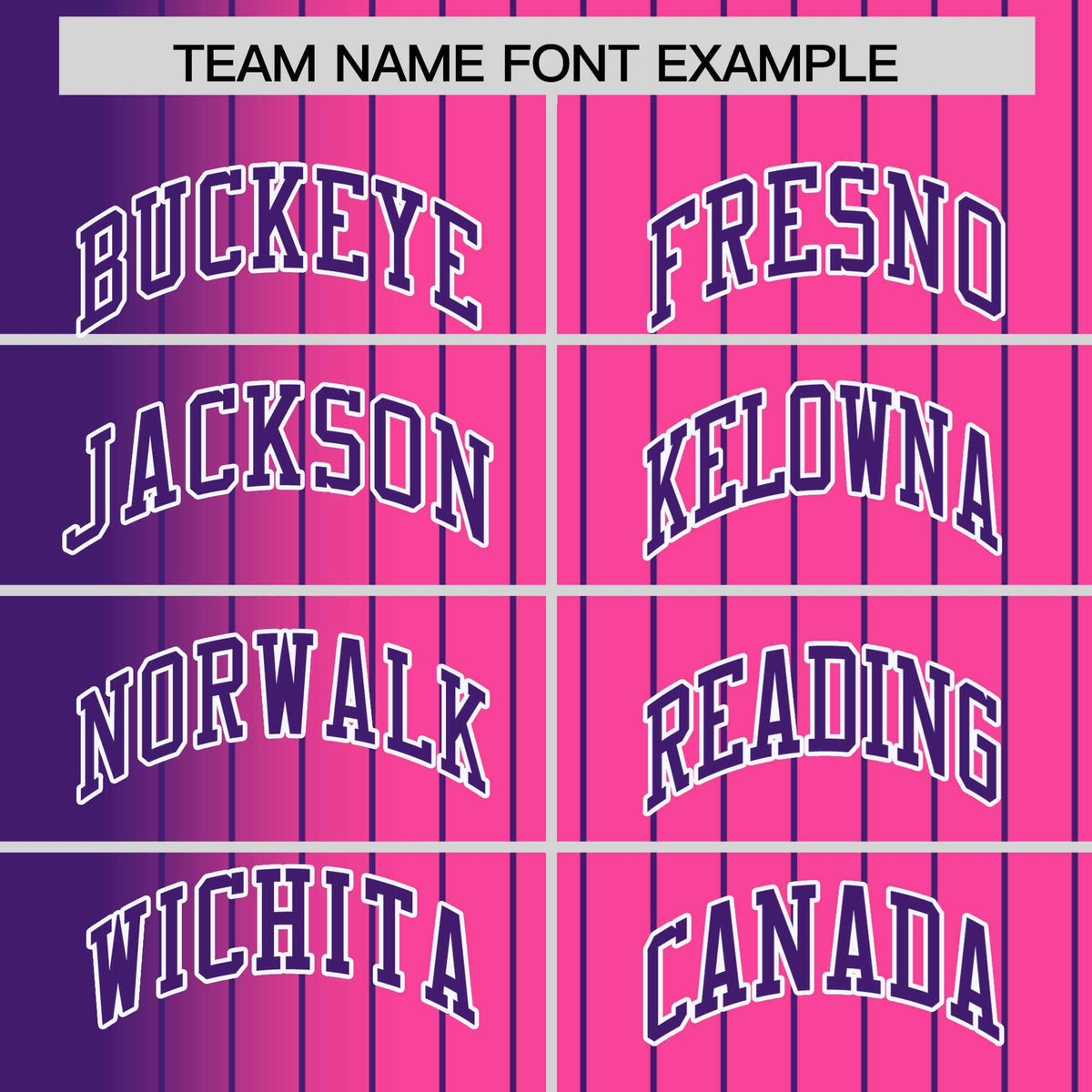 Custom Pink Purple Pinstripe White-Purple Gradient Fashion Varsity Full-Snap Jacket