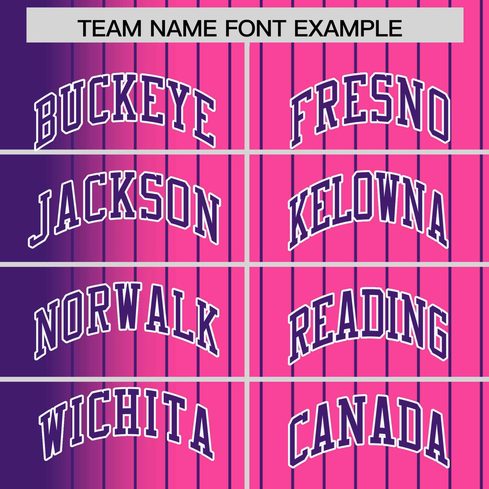 Custom Pink Purple Pinstripe White-Purple Gradient Fashion Varsity Full-Snap Jacket