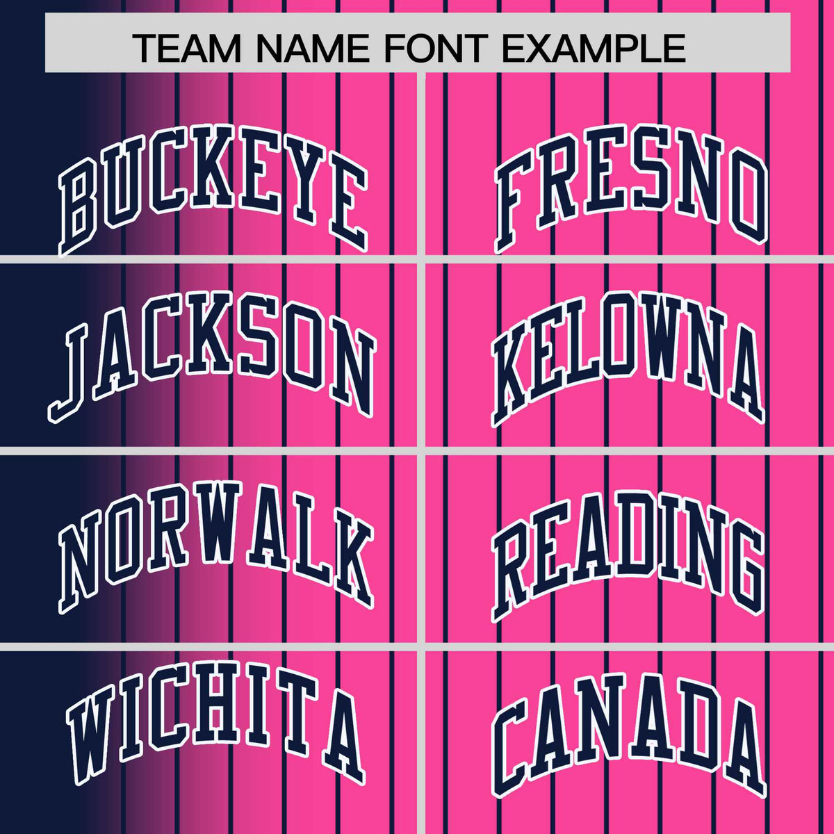 Custom Pink Navy Pinstripe White-Navy Gradient Fashion Varsity Full-Snap Jacket