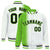 Custom White Neon-Green Pinstripe Black-Neon Green Gradient Fashion Varsity Full-Snap Jacket