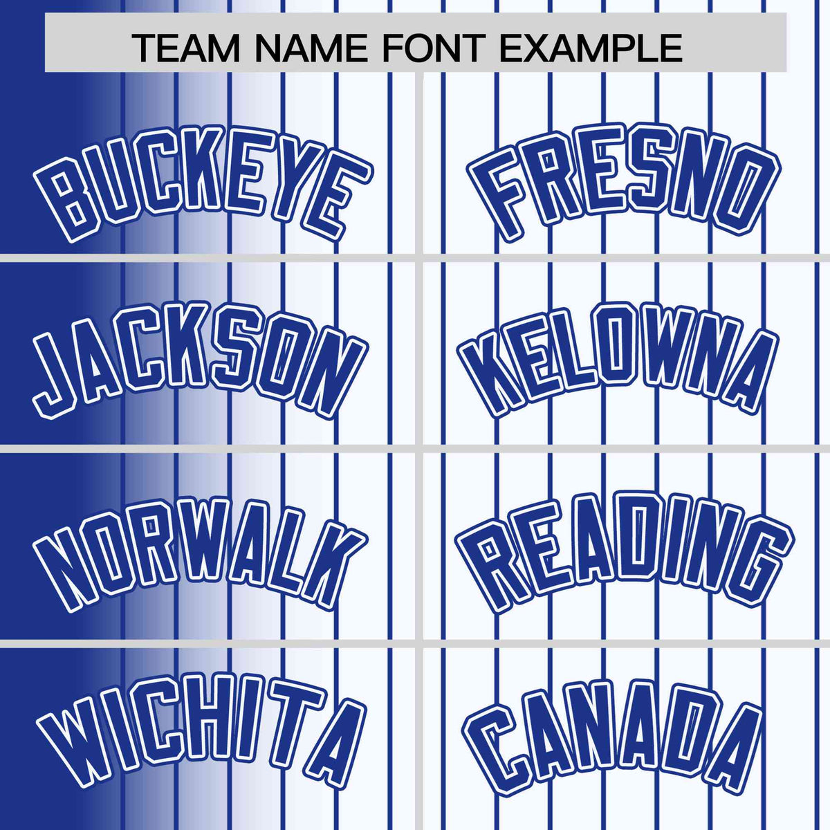 Custom White Royal Blue Pinstripe Royal Blue-White Gradient Fashion Varsity Full-Snap Jacket