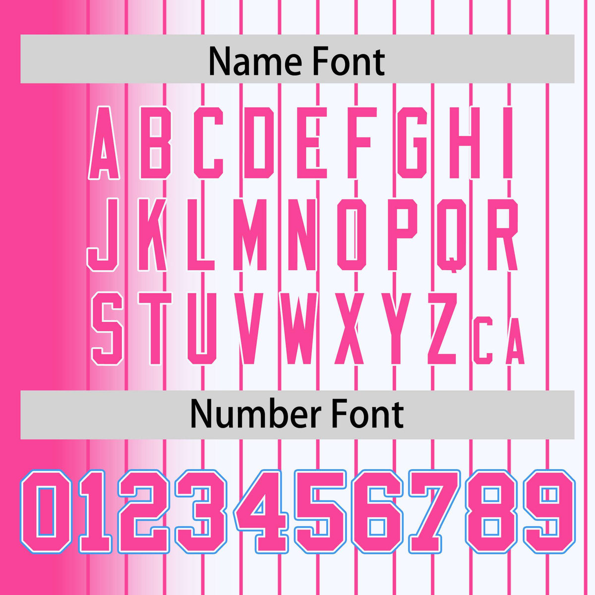 Custom White Pink Pinstripe Pink-Powder Blue Gradient Fashion Varsity Full-Snap Jacket