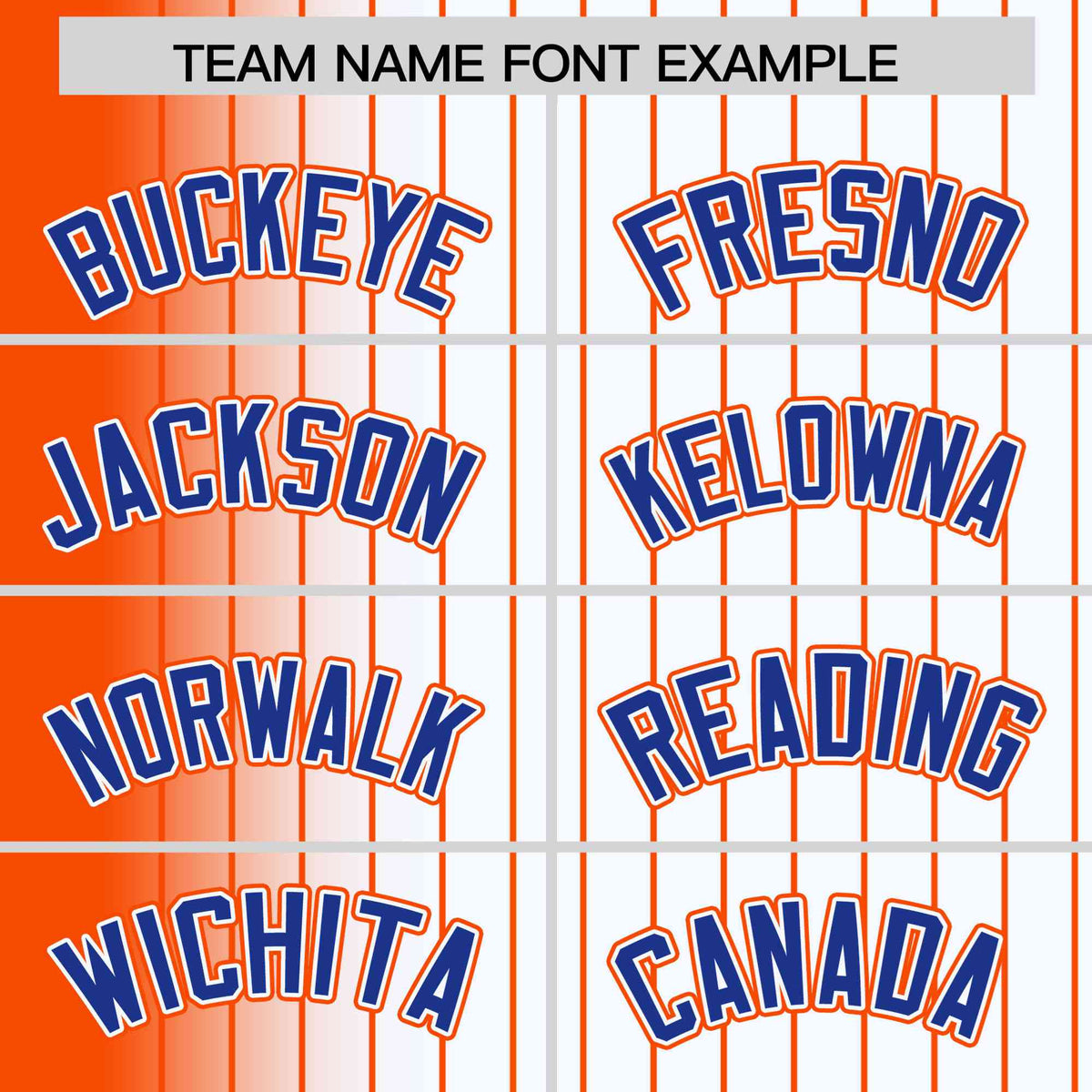 Custom White Orange Pinstripe Orange-Royal Blue Gradient Fashion Varsity Full-Snap Jacket