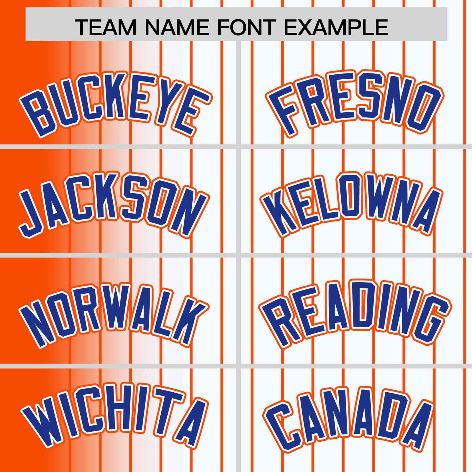 Custom White Orange Pinstripe Orange-Royal Blue Gradient Fashion Varsity Full-Snap Jacket