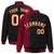 Custom Black Crimson Pinstripe Old Gold-Crimson Gradient Fashion Varsity Full-Snap Jacket