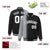 Custom Black Gray Pinstripe White-Gray Gradient Fashion Varsity Full-Snap Jacket