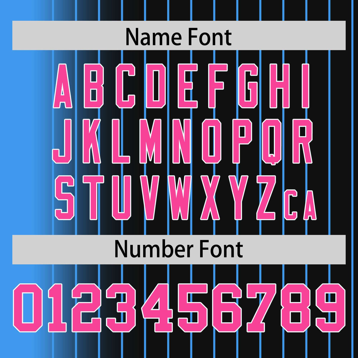 Custom Black Powder Blue Pinstripe Pink-Powder Blue Gradient Fashion Varsity Full-Snap Jacket