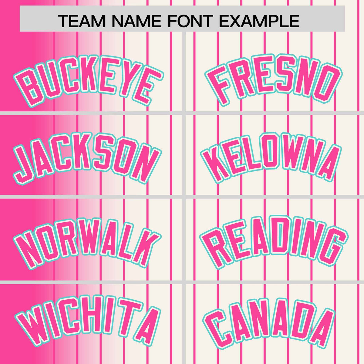 Custom Cream Pink Pinstripe Aqua-Pink Gradient Fashion Varsity Full-Snap Jacket