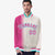 Custom Cream Pink Pinstripe Aqua-Pink Gradient Fashion Varsity Full-Snap Jacket