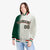 Custom Cream Green Pinstripe Red-Green Gradient Fashion Varsity Full-Snap Jacket