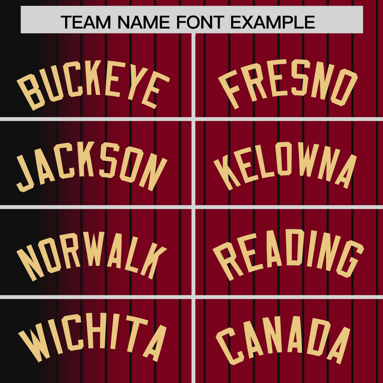 Custom Crimson Black Pinstripe Old Gold-Black Gradient Fashion Varsity Full-Snap Jacket