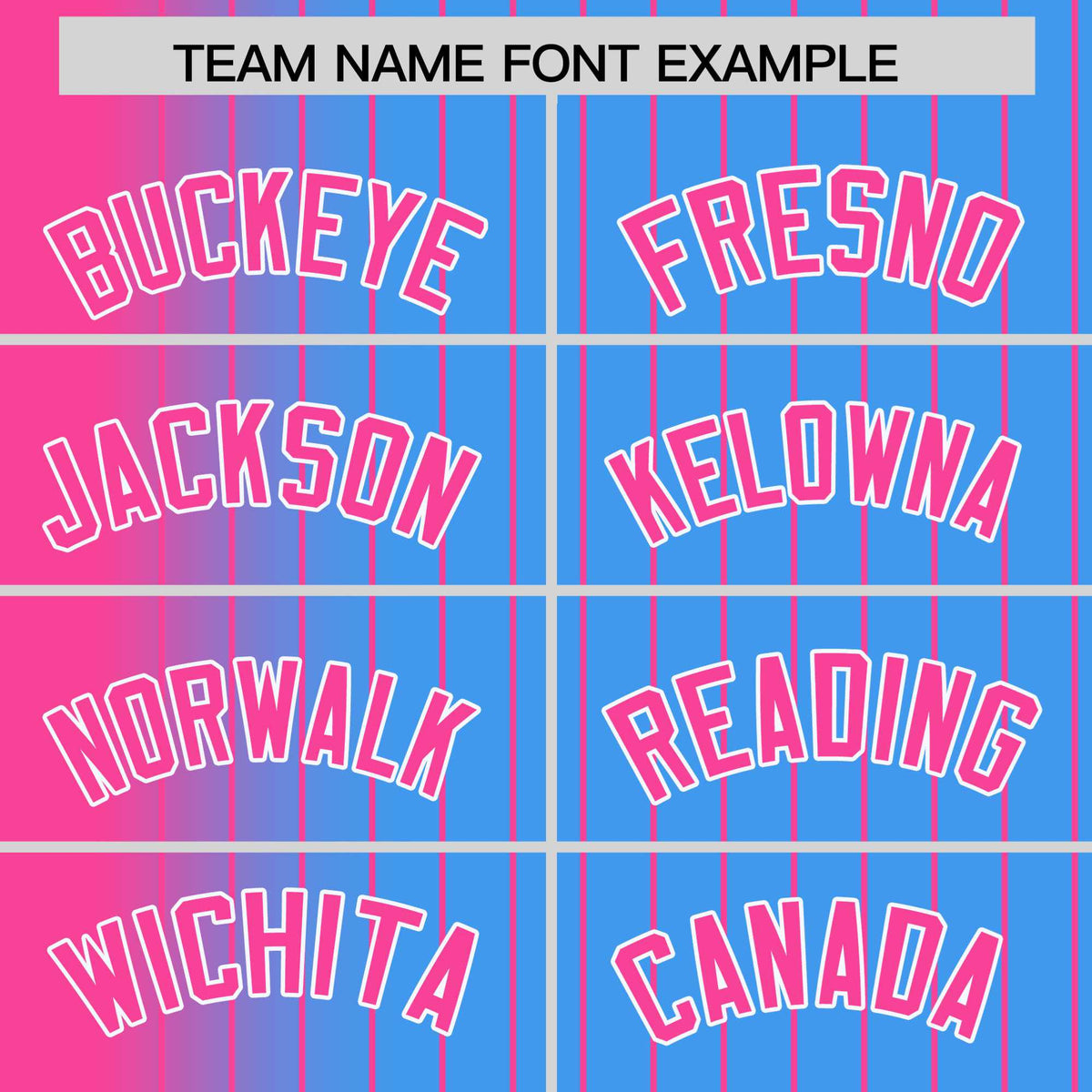 Custom Powder Blue Pink Pinstripe White-Pink Gradient Fashion Varsity Full-Snap Jacket