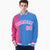 Custom Powder Blue Pink Pinstripe White-Pink Gradient Fashion Varsity Full-Snap Jacket