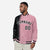 Custom Light Pink Black Pinstripe White-Black Gradient Fashion Varsity Full-Snap Jacket