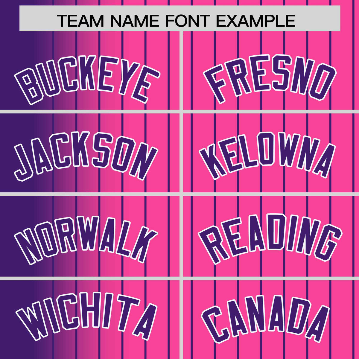 Custom Pink Purple Pinstripe White-Purple Gradient Fashion Varsity Full-Snap Jacket