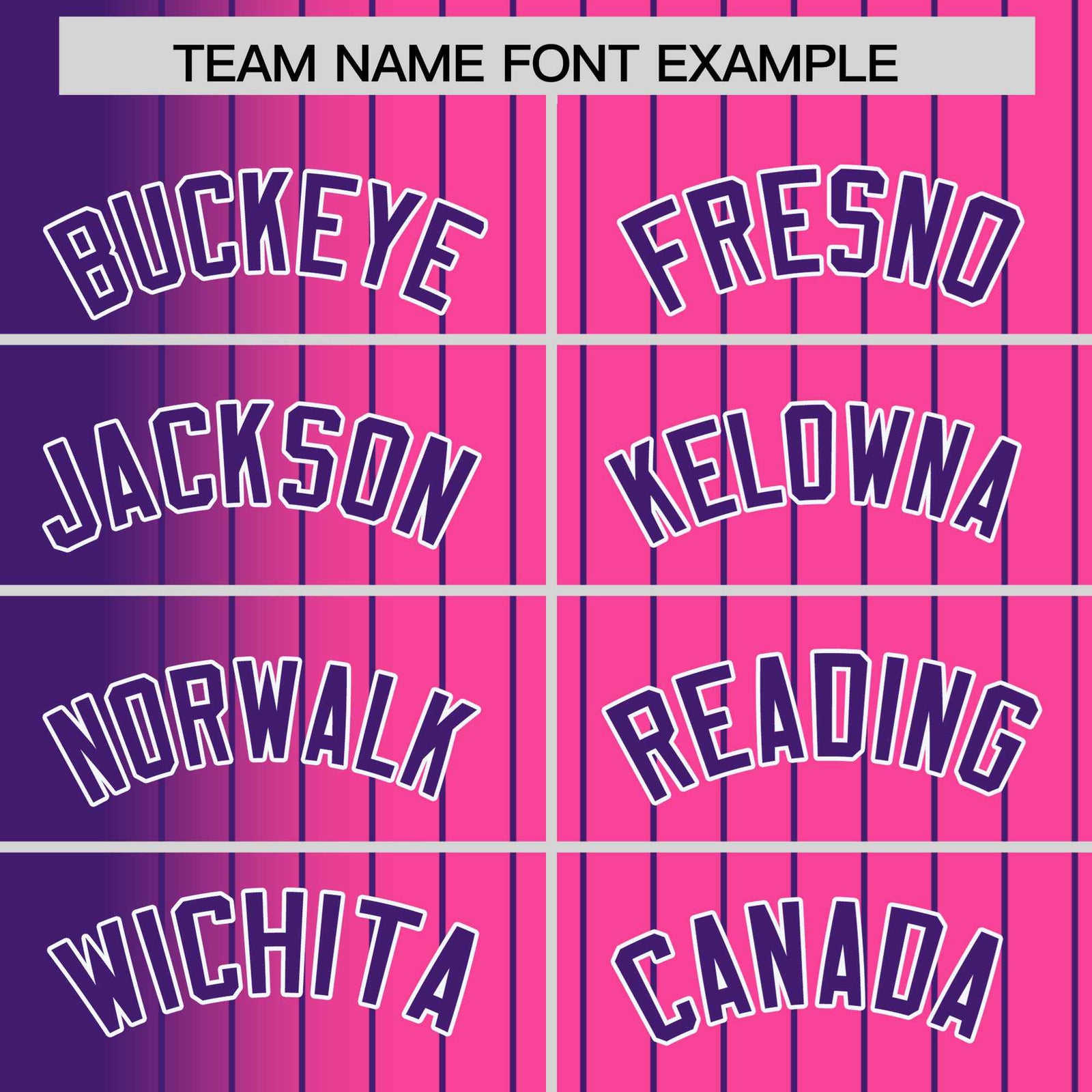 Custom Pink Purple Pinstripe White-Purple Gradient Fashion Varsity Full-Snap Jacket