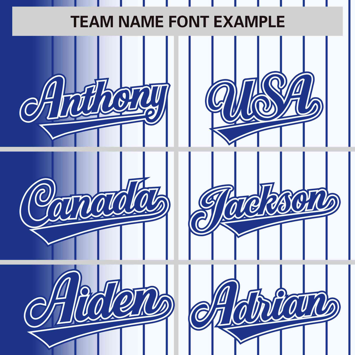 Custom White Royal Blue Pinstripe Royal Blue-White Gradient Fashion Varsity Full-Snap Jacket