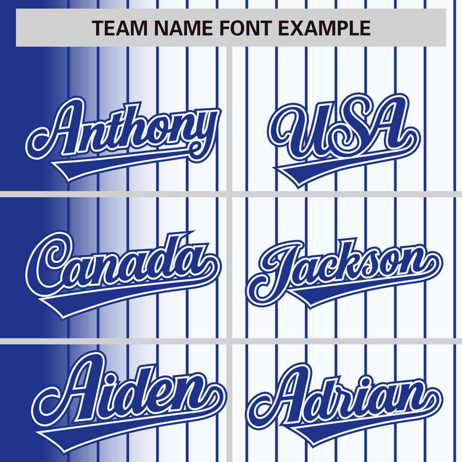 Custom White Royal Blue Pinstripe Royal Blue-White Gradient Fashion Varsity Full-Snap Jacket
