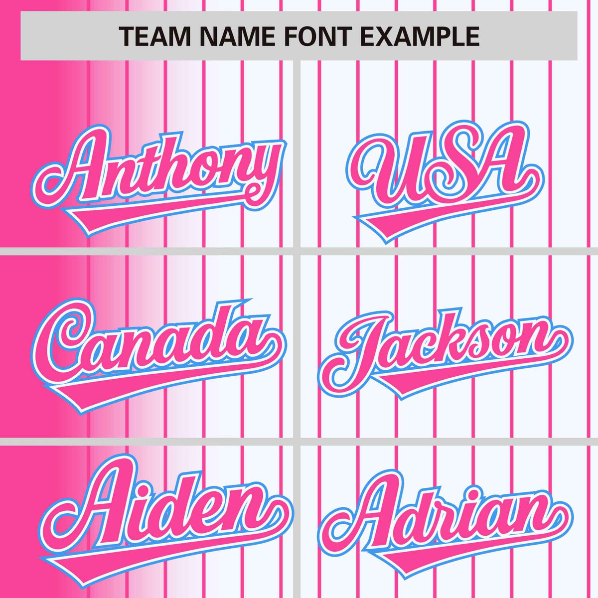 Custom White Pink Pinstripe Pink-Powder Blue Gradient Fashion Varsity Full-Snap Jacket