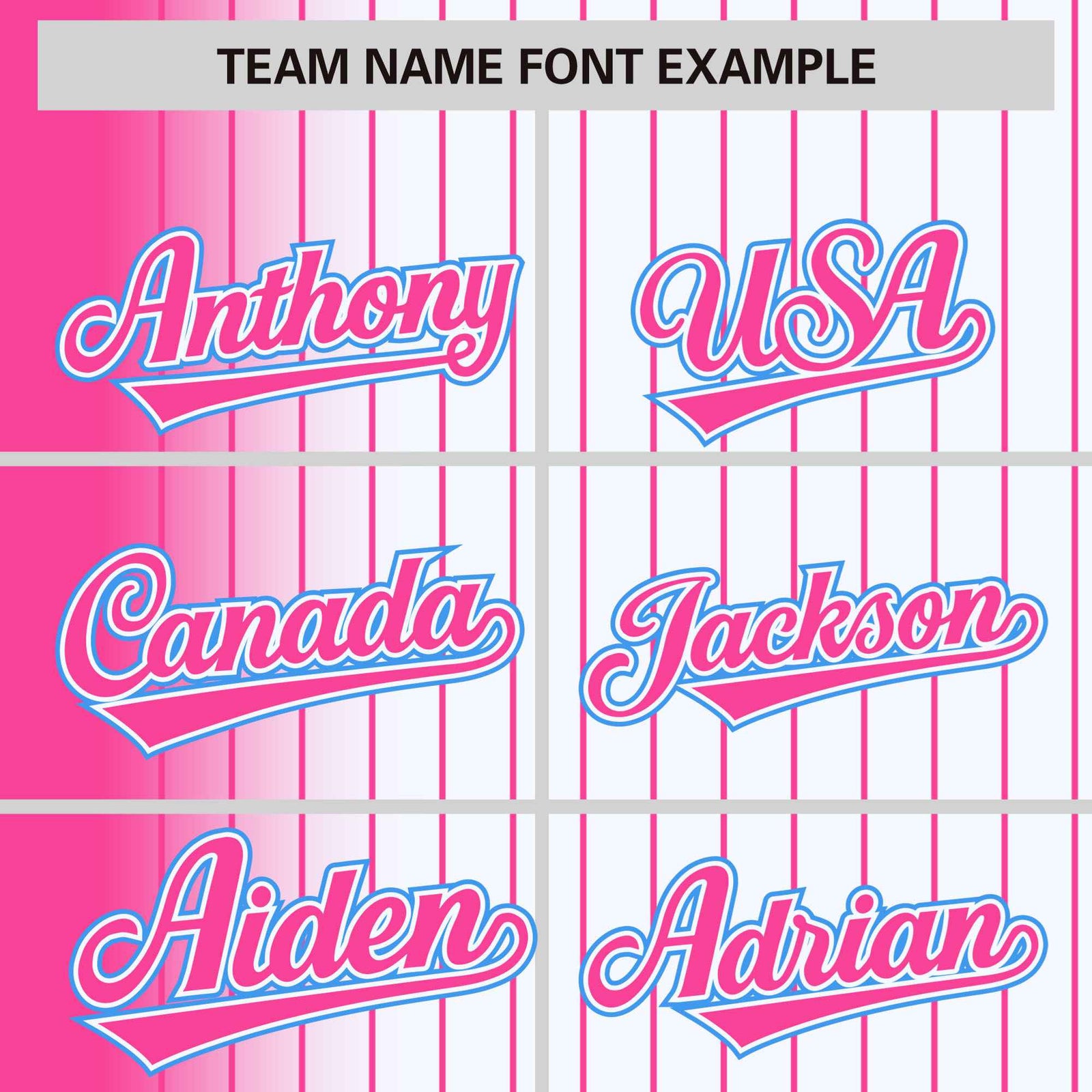 Custom White Pink Pinstripe Pink-Powder Blue Gradient Fashion Varsity Full-Snap Jacket