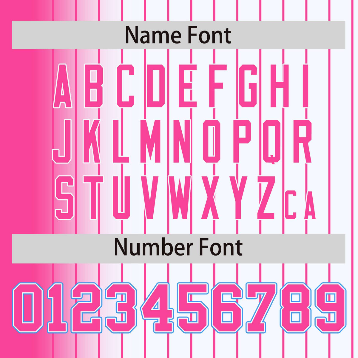 Custom White Pink Pinstripe Pink-Powder Blue Gradient Fashion Varsity Full-Snap Jacket