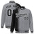 Custom Gray Black Pinstripe Black-White Gradient Fashion Varsity Full-Snap Jacket