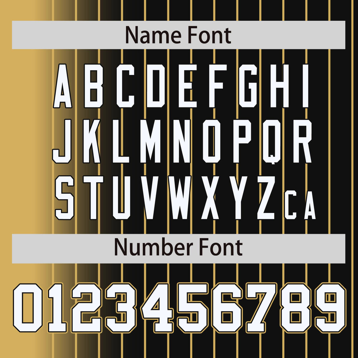 Custom Black Old-Gold Pinstripe White-Old Gold Gradient Fashion Varsity Full-Snap Jacket