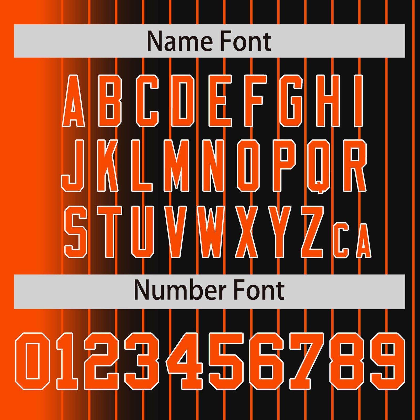 Custom Black Orange Pinstripe Orange-White Gradient Fashion Varsity Full-Snap Jacket