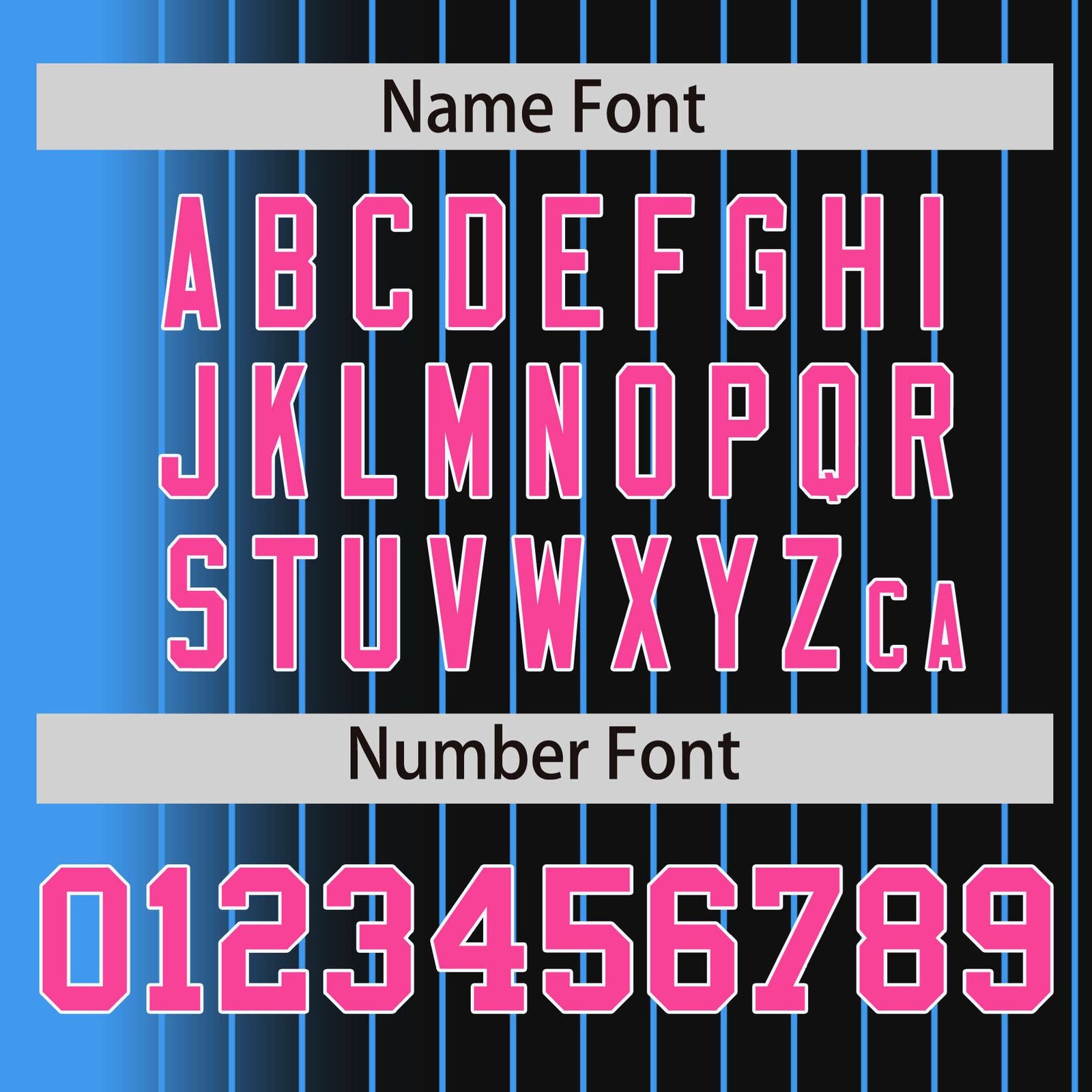 Custom Black Powder Blue Pinstripe Pink-Powder Blue Gradient Fashion Varsity Full-Snap Jacket