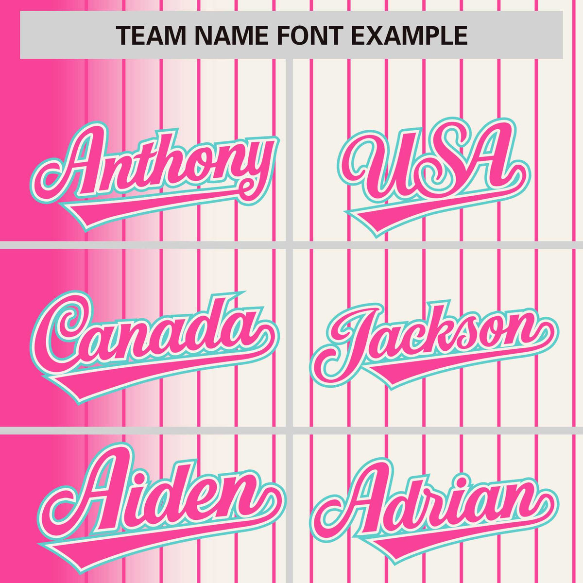 Custom Cream Pink Pinstripe Aqua-Pink Gradient Fashion Varsity Full-Snap Jacket