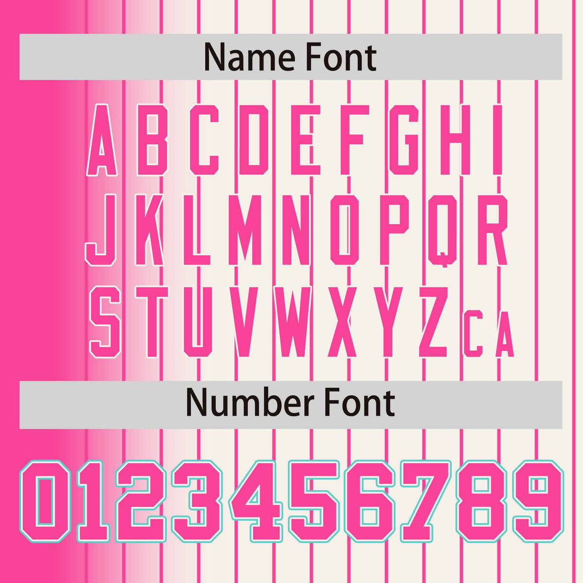 Custom Cream Pink Pinstripe Aqua-Pink Gradient Fashion Varsity Full-Snap Jacket