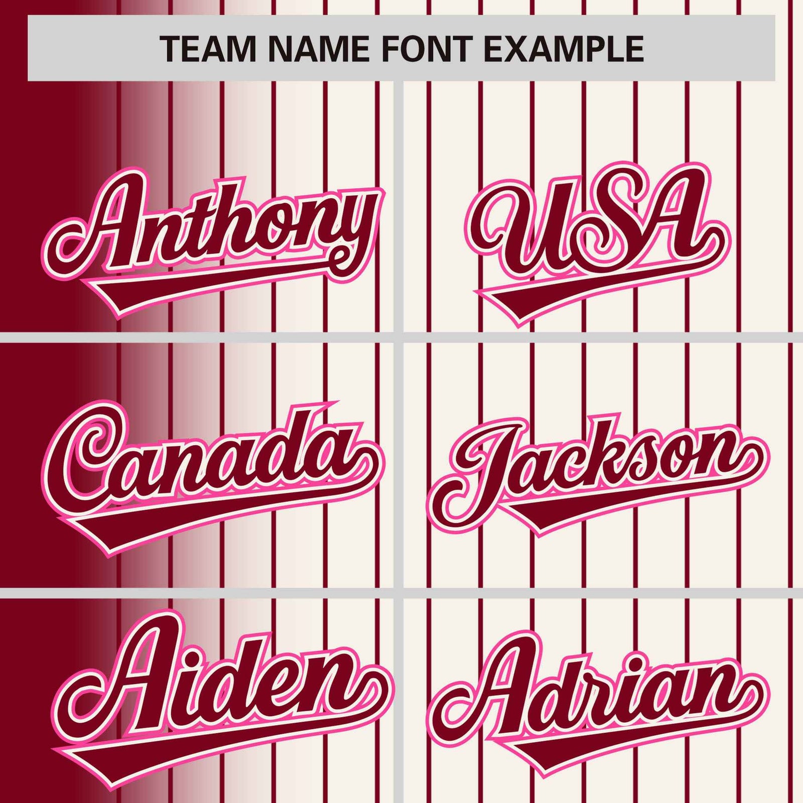 Custom Cream Crimson Pinstripe Pink-Crimson Gradient Fashion Varsity Full-Snap Jacket