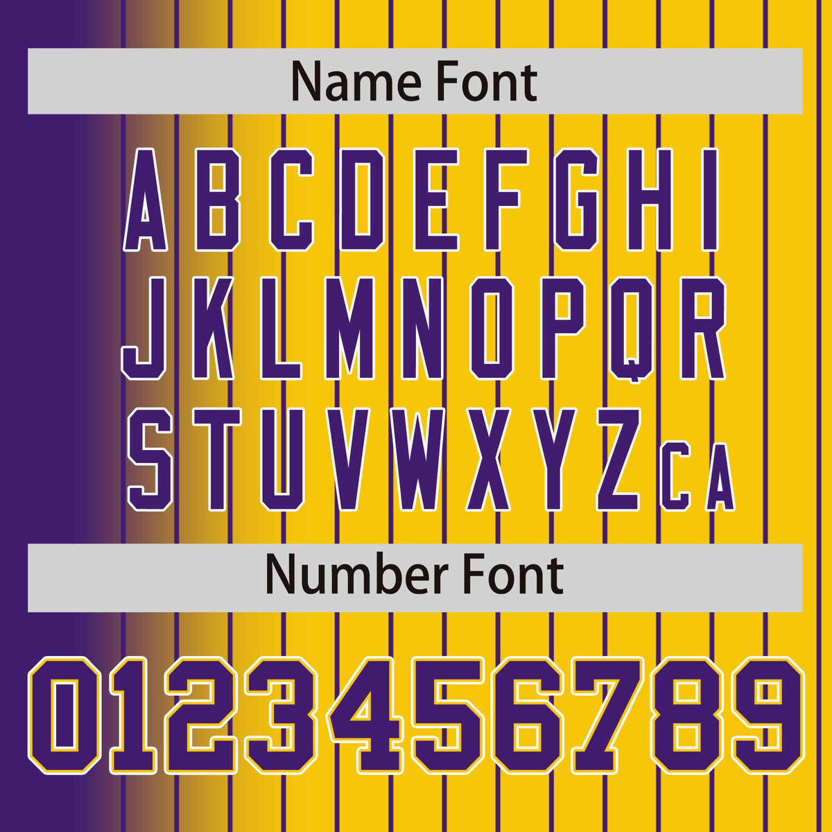 Custom Gold Purple Pinstripe White-Purple Gradient Fashion Varsity Full-Snap Jacket