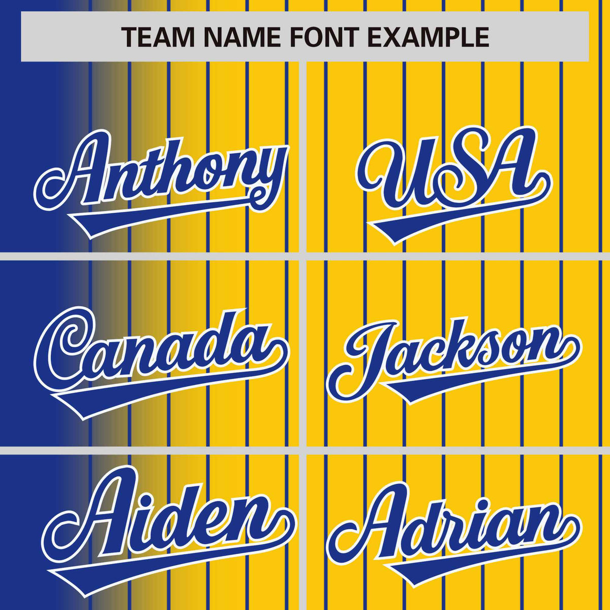 Custom Gold Royal-Blue Pinstripe White-Royal Blue Gradient Fashion Varsity Full-Snap Jacket