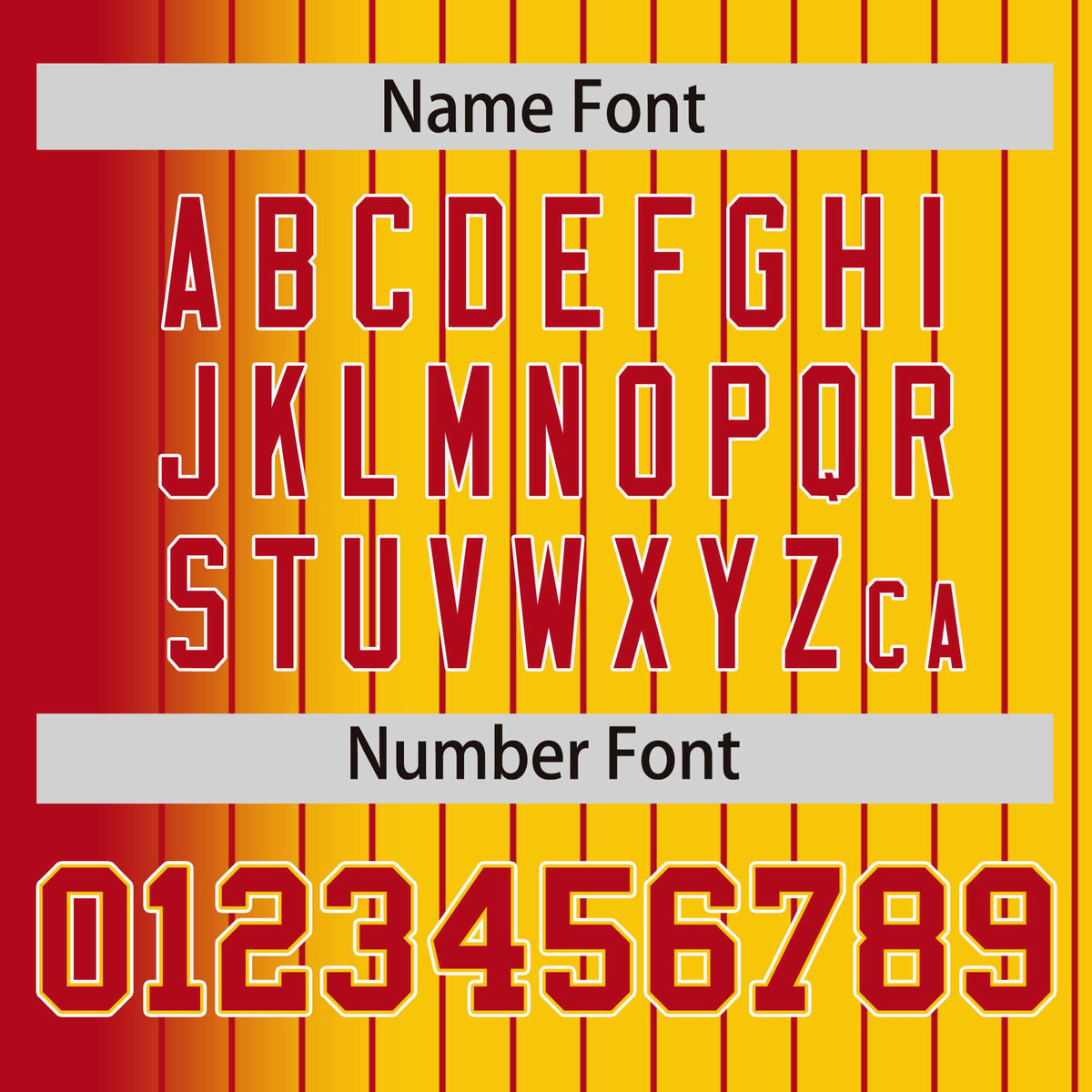 Custom Gold Red Pinstripe White-Red Gradient Fashion Varsity Full-Snap Jacket