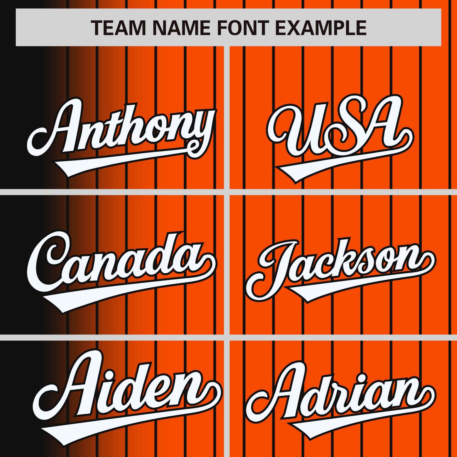 Custom Orange Black Pinstripe White-Black Gradient Fashion Varsity Full-Snap Jacket