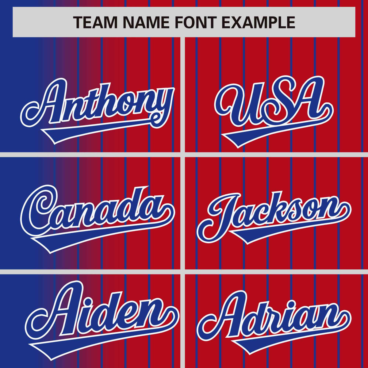 Custom Red Royal Blue Pinstripe White-Royal Blue Gradient Fashion Varsity Full-Snap Jacket