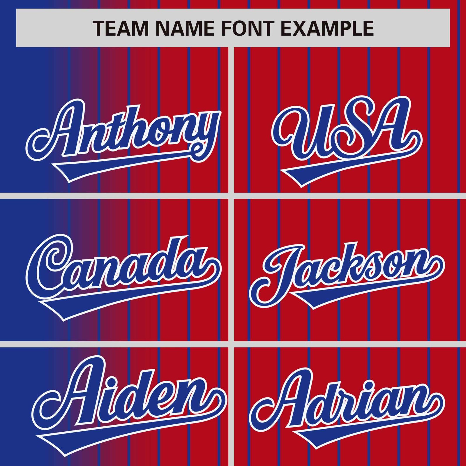 Custom Red Royal Blue Pinstripe White-Royal Blue Gradient Fashion Varsity Full-Snap Jacket