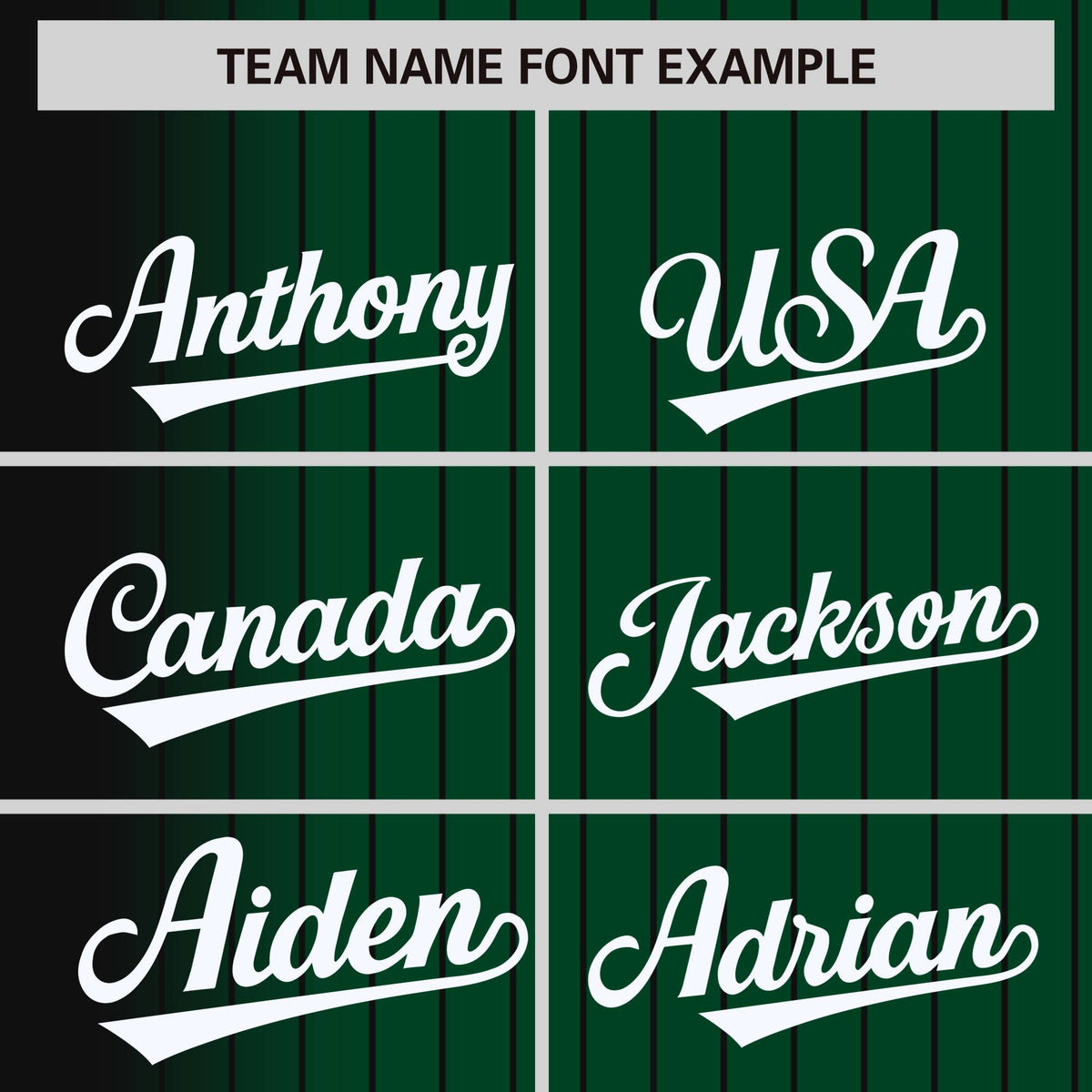 Custom Green Black Pinstripe White-Black Gradient Fashion Varsity Full-Snap Jacket