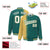 Custom Aqua Old-Gold Pinstripe White-Old Gold Gradient Fashion Varsity Full-Snap Jacket