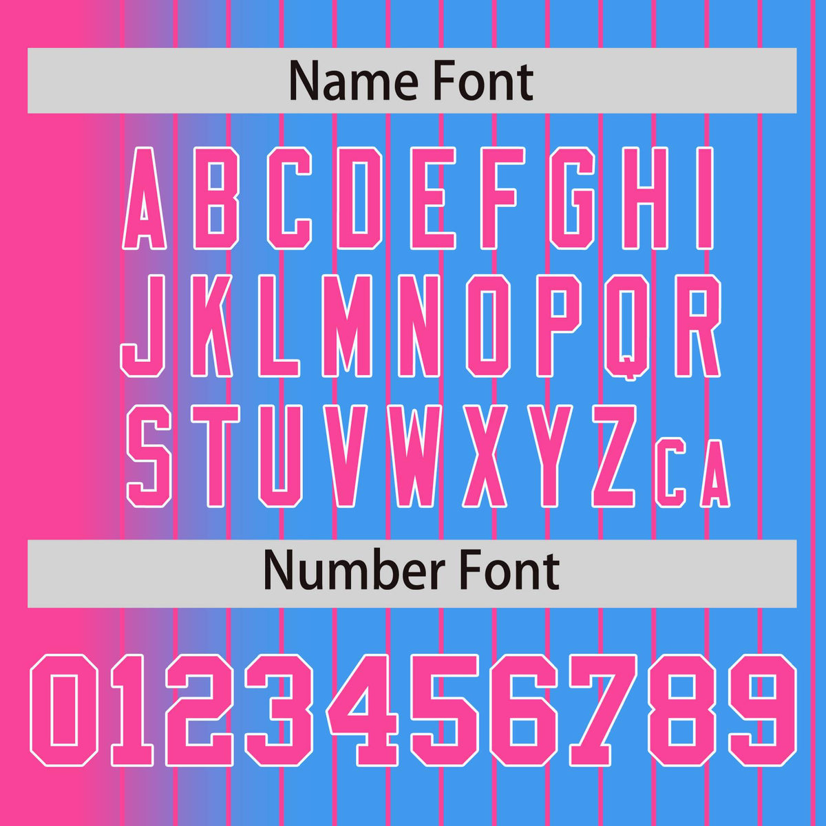 Custom Powder Blue Pink Pinstripe White-Pink Gradient Fashion Varsity Full-Snap Jacket