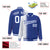 Custom Royal Blue White Pinstripe Royal Blue-White Gradient Fashion Varsity Full-Snap Jacket