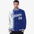 Custom Royal Blue White Pinstripe Royal Blue-White Gradient Fashion Varsity Full-Snap Jacket