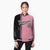 Custom Light Pink Black Pinstripe White-Black Gradient Fashion Varsity Full-Snap Jacket