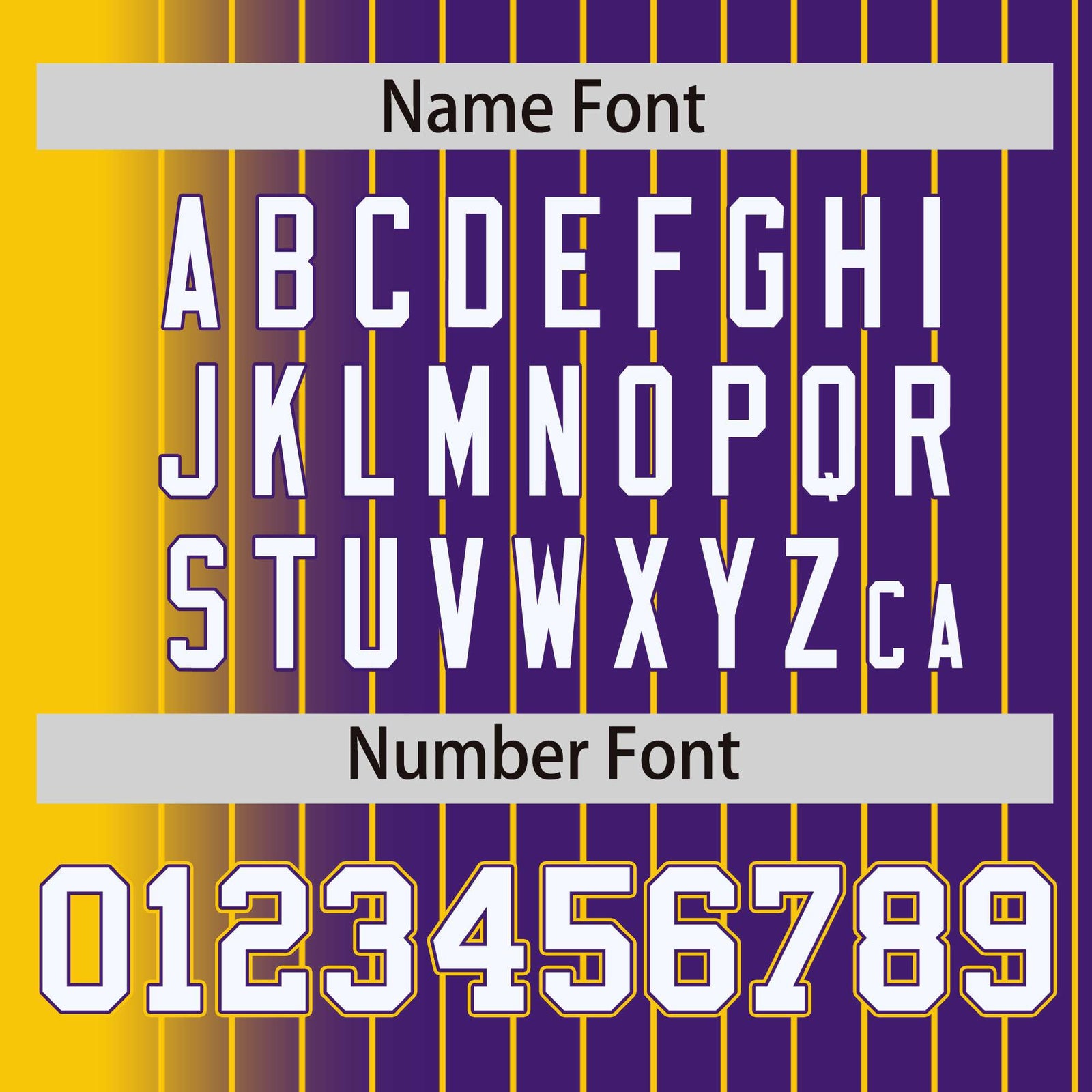 Custom Purple Gold Pinstripe White-Gold Gradient Fashion Varsity Full-Snap Jacket